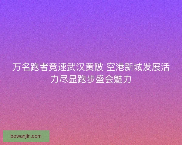 万名跑者竞速武汉黄陂 空港新城发展活力尽显跑步盛会魅力